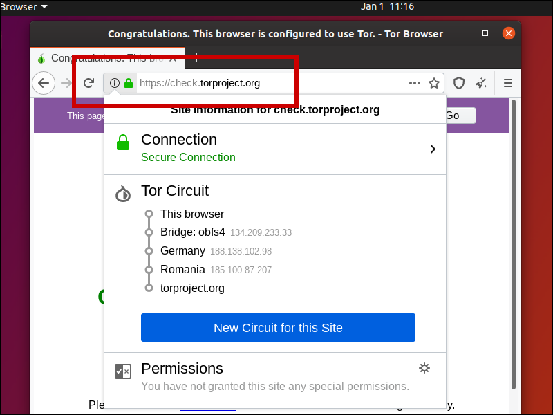 Check Tor Browser for Linux